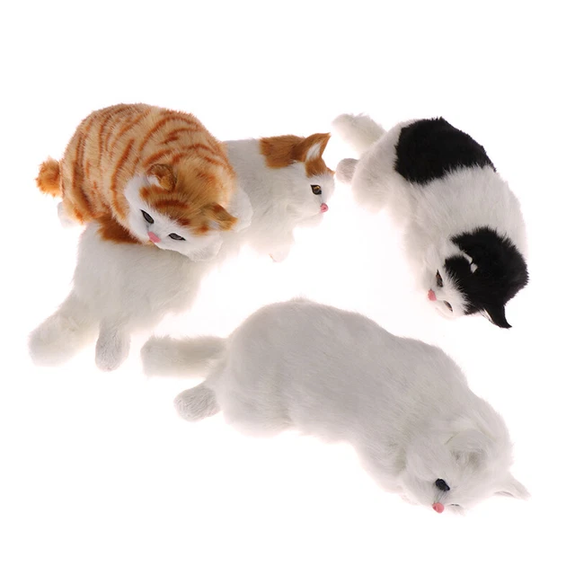 Cute Plush Fake Cat Art Ornaments Figurine Home Desk TV Hanging Toys Home De~m' 5