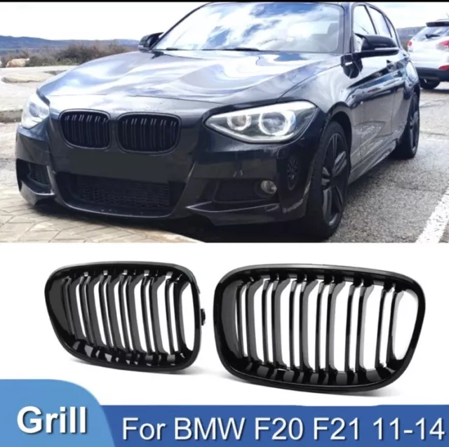 GRIGLIA ANTERIORE CALANDRA BMW serie 1 F20 F21 (2011-2014) NERO LICIDO GRILL