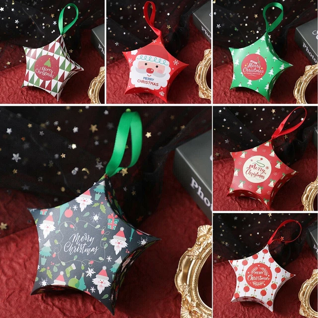 Set 10 pz caramelle cioccolato biscotti carta scatole regalo festa di Natale borsa USA