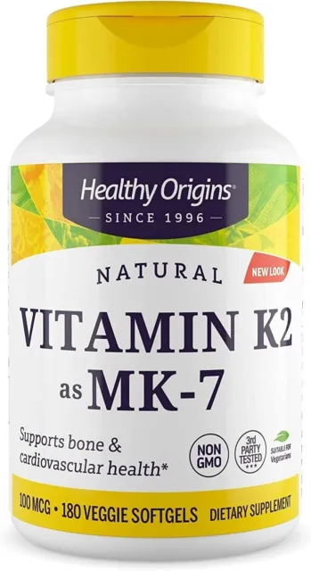 Healthy Origins Vitamin K2 100 mcg 180 Veggie Gels