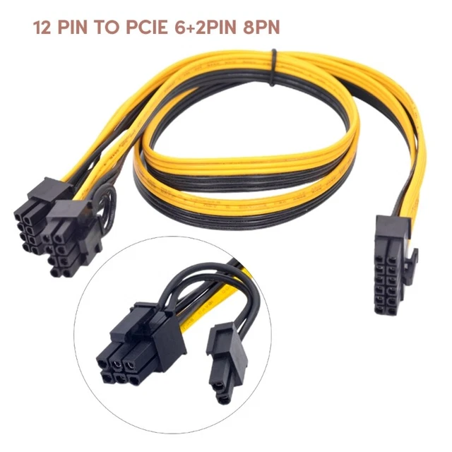 12PIN GRAPHICS CARD Cable To Pcie 6+2Pin 8Pin Power Cable 50CM 12Pins ...