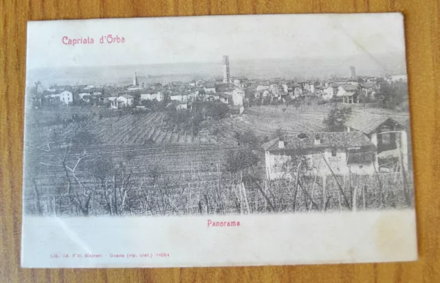 Cartolina Capriata D ' Orba Panorama Rara Viaggiata 1905 Subalpina Zz