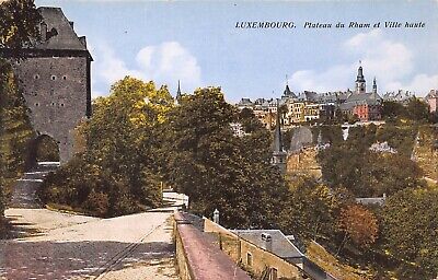 Luxembourg Plateau Rham and Upper Town Vintage Postcard K12