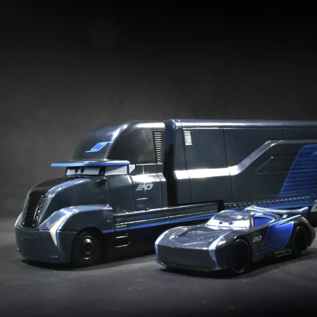 2PCS Disney Pixar Cars NO.20 Jackson Black Storm & Hauler Truck Model Cars Gift