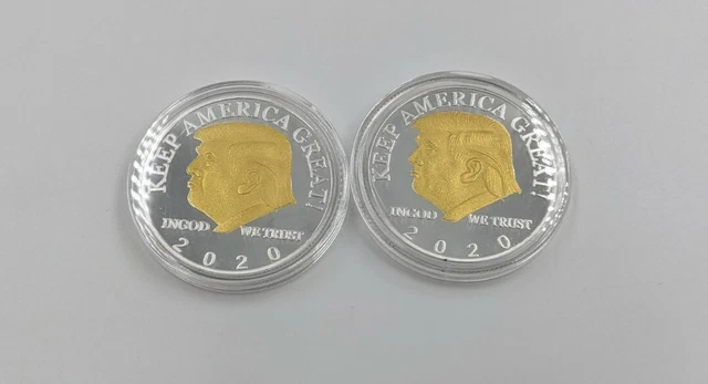 2 Pack - 2020 Coin Donald Trump US Challenge President EAGLE Gift US Seller