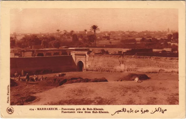 CPA AK MAROC MARRAKECH Panorama pris de Bab-Khemis Flandrin (37934)