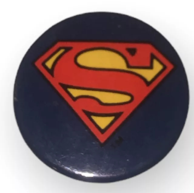 DC Comics Superman Small Promotional Pin-Back Vintage