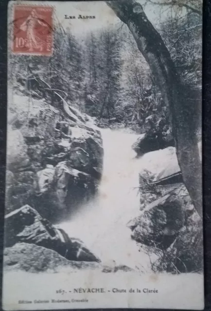 Cpa Nevache. Chute de la Clarée 1908