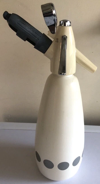 Vintage Sparklets England BOC White Ceramic 70s Soda Syphon Maker Bottle SHUY