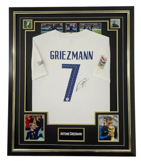 Framed Antoine Griezmann of France Signed Shirt Autographed Jersey with COA