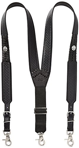 Nocona Belt Co. Men's Star Basket Leather Suspender