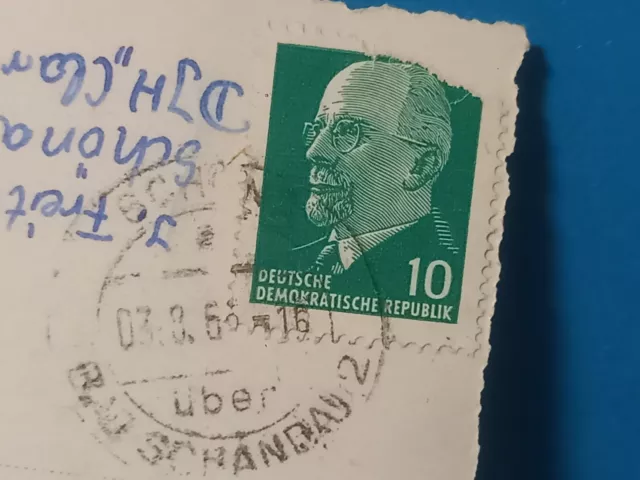 Alte AK Postkarte DDR SW Schöna Reinhardtsdorf Luftbild 3.8.?? Sächs. Schweiz 3