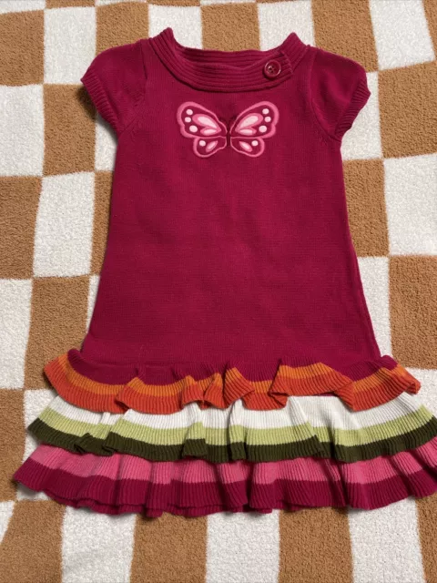 Gymboree Butterfly Girl Sweater Dress Size 4