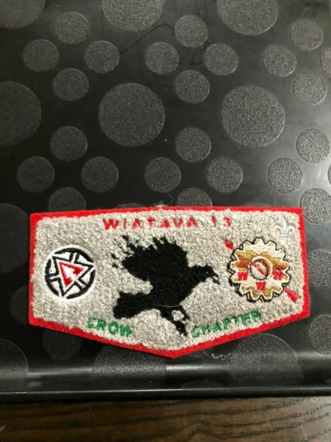 OA WIATAVA LODGE 13 CROW CHAPTER 100th ANN CHENILLE FLAP #25 OF 27 MADE
