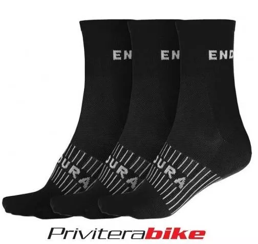 Endura Coolmax Race Men's Socks - 3 Pairs, Black E1263BK