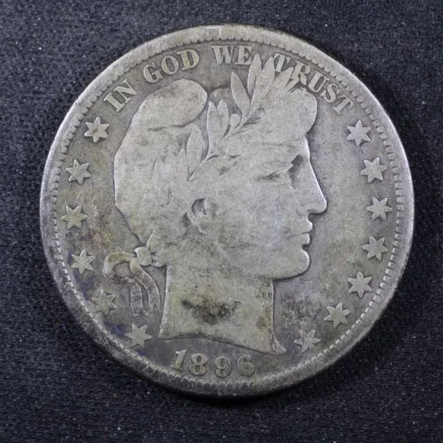 1896-S   Barber Half Dollar GREAT EXAMPLE COIN!!!