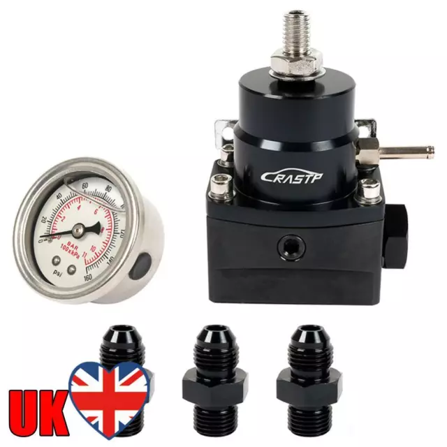 Car Fuel Pressure Regulator with Gauge Car Fuel Booster Fuel Superchargers AN6