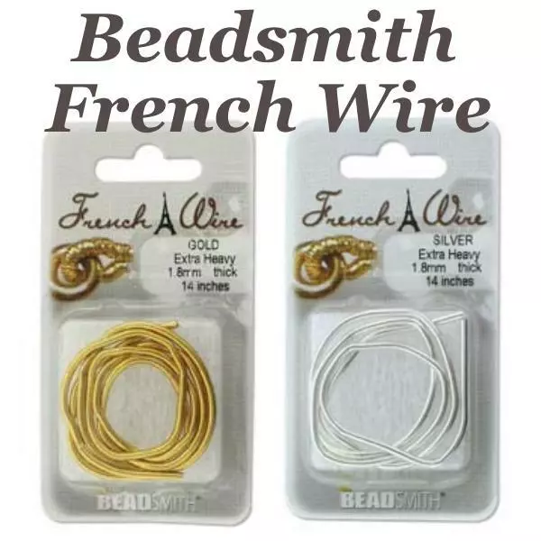 Beadsmith French Wire, Bullion Gimp, Choose Size, Colours, Silver, Gold, Rose...