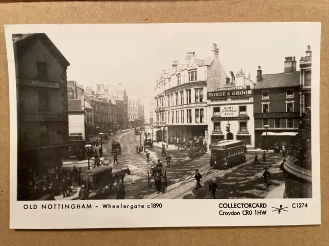 Old Nottingham - Wheelergate c1890. Picture Postcard.