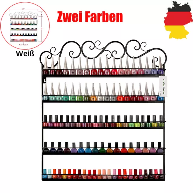 5-Tier Metall Nagellack Regal  Wandregal Ölen Display Nagellack Ständer Rack DE