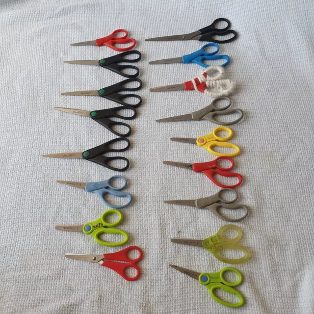 Bulk lot of 17x Hight quality Assorted Westcott Scissors, Small to Large Sizes
