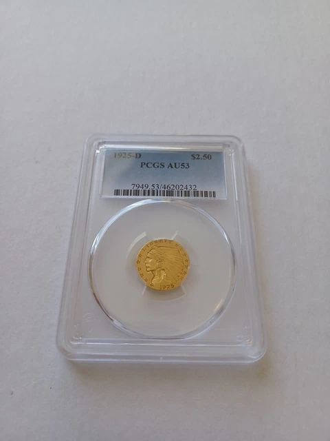 1925-D Gold $2.50 Quarter Eagle AU53
