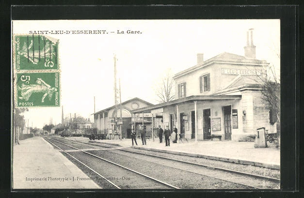 CPA Saint Leu d'Esserent, La Gare 1915