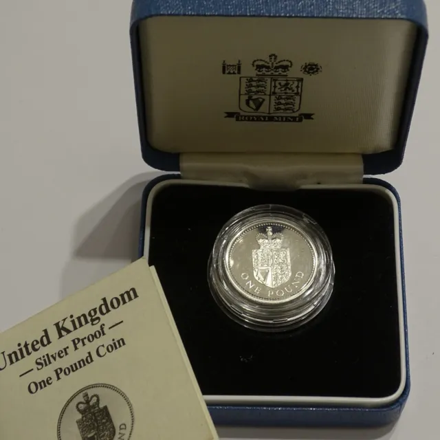 1988 One Pound Silver Proof Coin