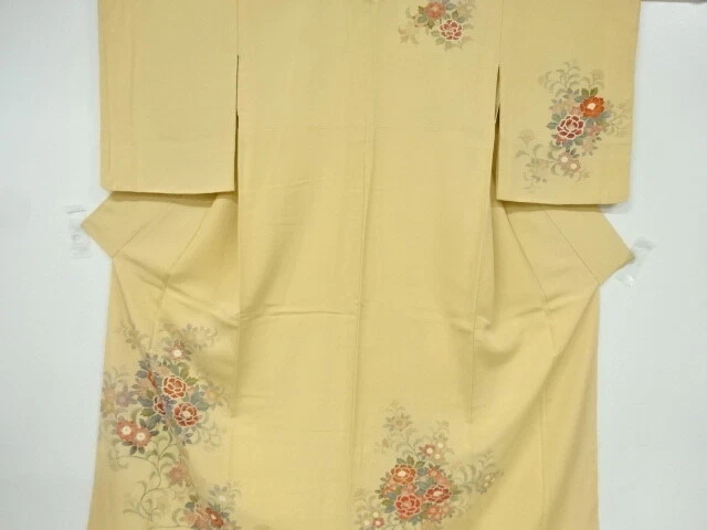 6565070: Japanese Kimono / Vintage Homongi / Embroidery /Flower Arabesque