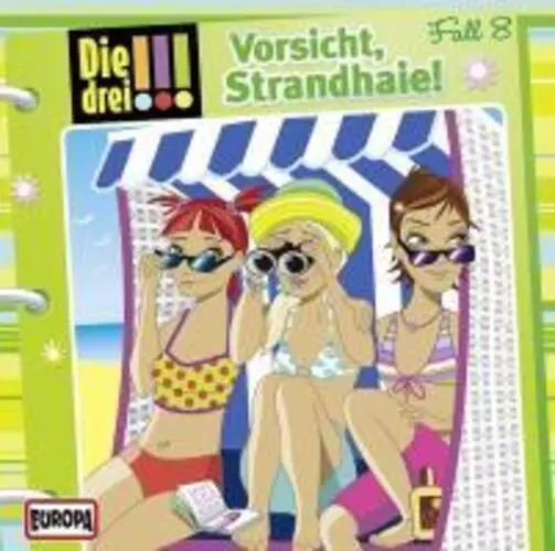 Die drei !!! 08. Vorsicht, Strandhaie (drei Ausrufezeichen) | Audio-CD | Deutsch