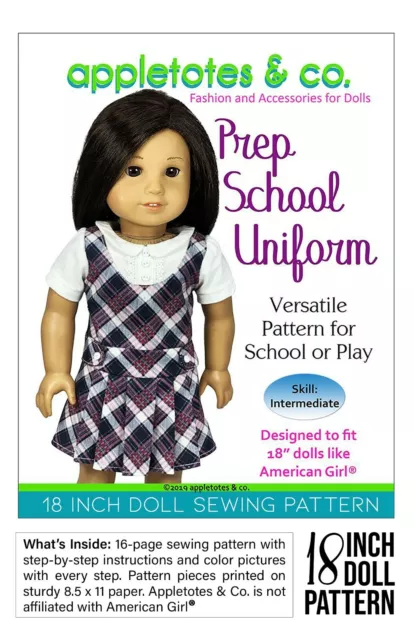 American Girl Doll Sewing Pattern - Prep School Uniform Pattern for 18" Dolls
