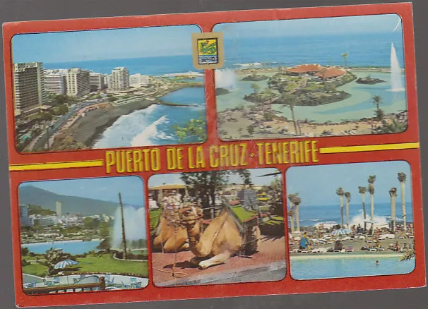 Used Postcard Spain, Puerto De La Cruz, Tenerife, Multiview, Stamped 1984