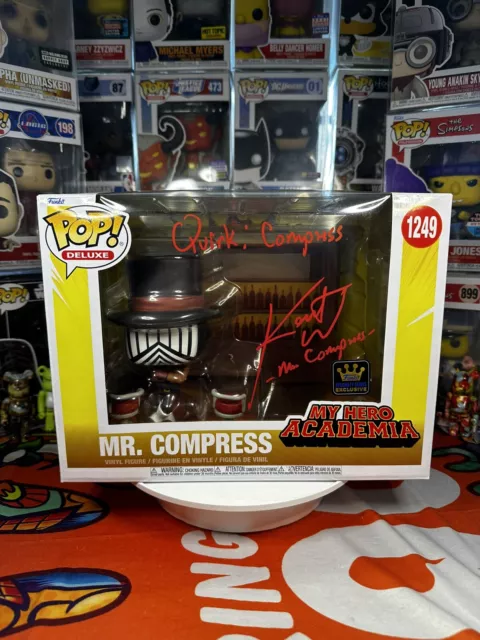 Funko Pop My Hero Academia Mr. Compress #1249 Signed by KENT WILLIAMS COA