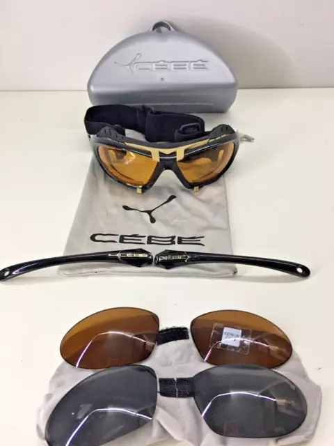 Cebe Adaptable Sunglasses / Ski Goggles w/ Lenses, Parts and Protective Case