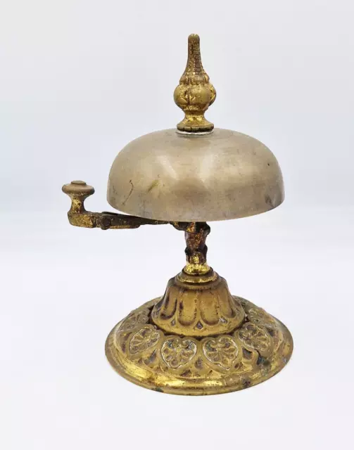 19TH CENTURY FRENCH GILT BRONZE DESK BELL c1890