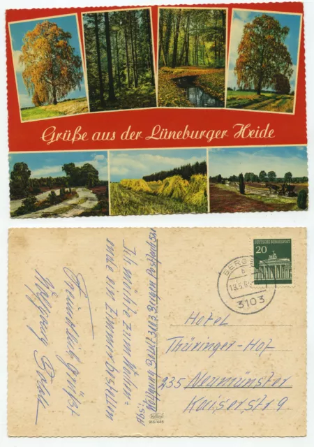 18938 - Greetings from the Lüneburg Heath - postcard, run Bergen 19.5.1969