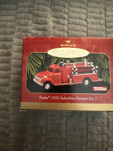 Hallmark Keepsake Ornament Tonka 1956 Suburban Pumper No 5 Red Fire Engine Metal