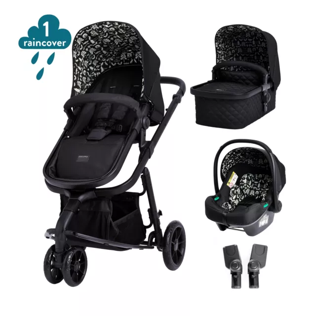 Cosatto Giggle 3 in 1 Travel System Pram & Pushchair With Car Seat & Raincover