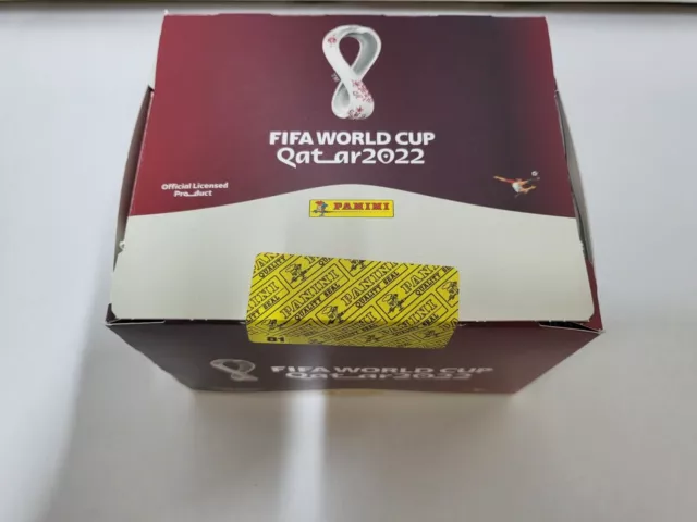 Panini WM FIFA World Cup Qatar 2022 Display Box 100 Tüten = 500 Sticker NEU!