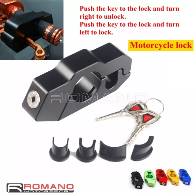 Leva freno di sicurezza universale 38 mm blocco maniglia per scooter bici sportive ATV