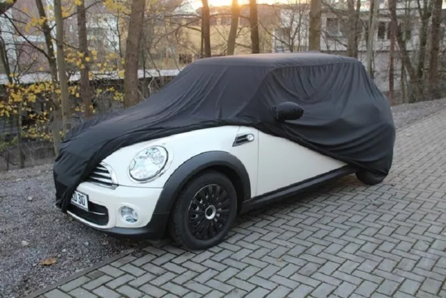 Movendi Schutzdecke Car-Cover Satin Black mit Spiegeltaschen für BMW Mini One