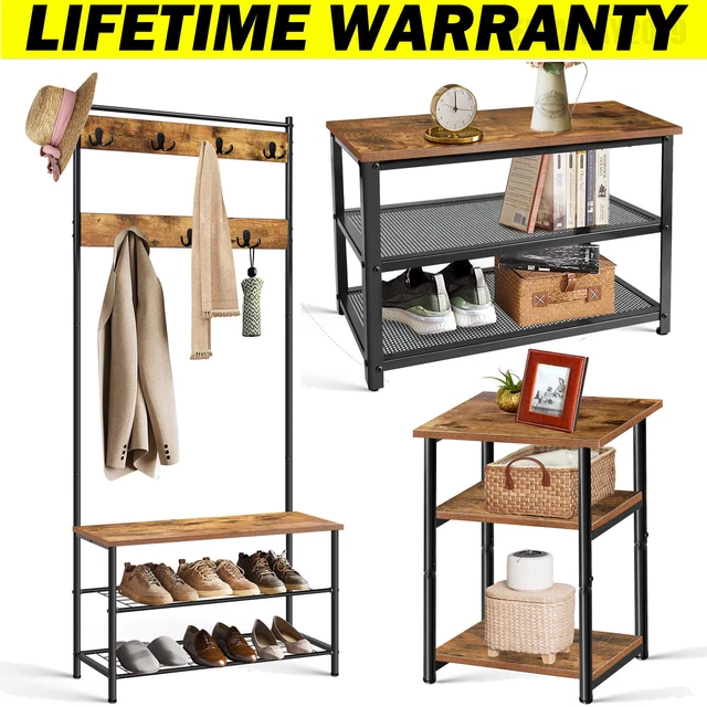 Shoe Rack Side Table WOODEN NARROW SOFA Side Table Shoe Bench Rack Coat Rack Stand Furniture ...