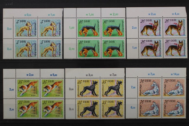 DDR, MiNr. 2155-2160, Viererblöcke, Ecken links oben, postfrisch / MNH - 661026