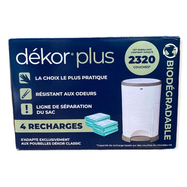 Dekor Plus Diaper Pail Biodegradable 4 Refills NEW