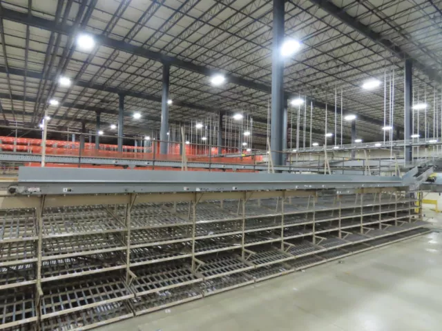 Automotion 30x 58' Modular Slider Bed Conveyor 24 Belt Incline End Drive 460V
