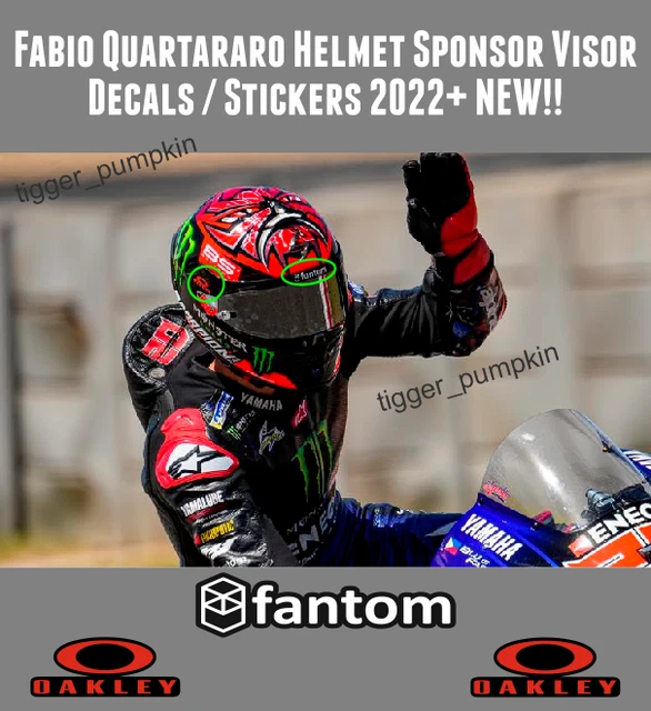 VISOR DECALS STICKERS for Fabio Quartararo Helmet 2022+ NEW!! (3 ...