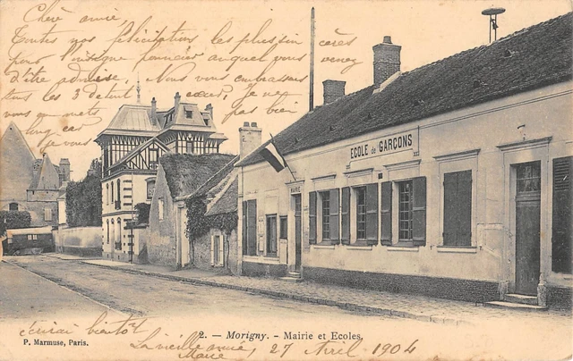 Cpa 91 Morigny Mairie Et Ecoles
