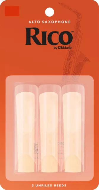 Rico Orange Alto Saxophone Reeds 3 Pack 2 3 3.5 Free Del