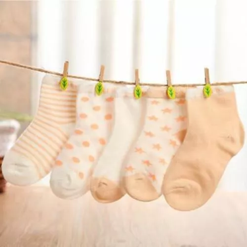 5pair Cotone Bambino Neonato Pavimento Calzini Ragazza E Ragazzo Corto Calzino 3