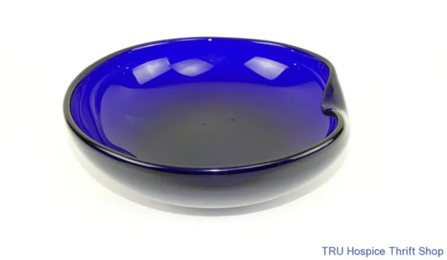 Vintage Elsa Peretti for Tiffany & Co. Cobalt Blue Thumbprint Bowl